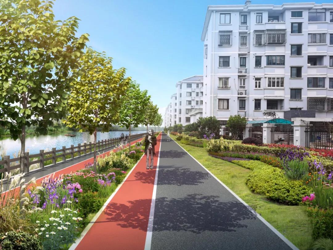 实施2公里滨水健康步道建设,形成贯穿白龙港,港北河,建中路的慢行系统