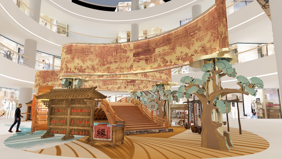 现场还设有古风主题市集,主题快闪店,上演国风舞蹈快闪,传统文化体验